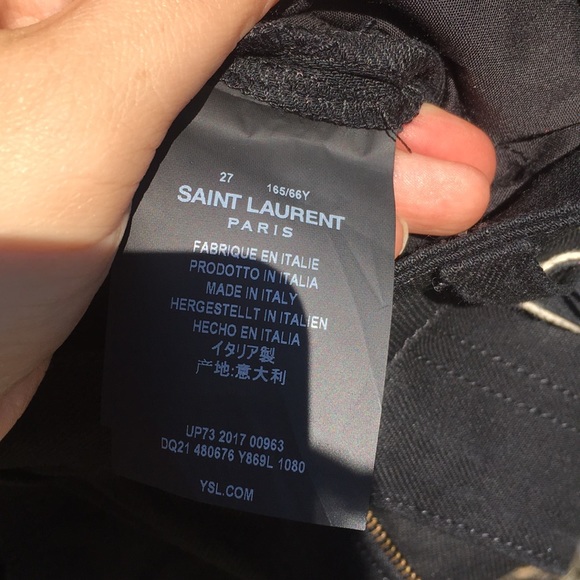 NWT Saint Laurent Dark Skinny Jeans Size 27 - Picture 5 of 7